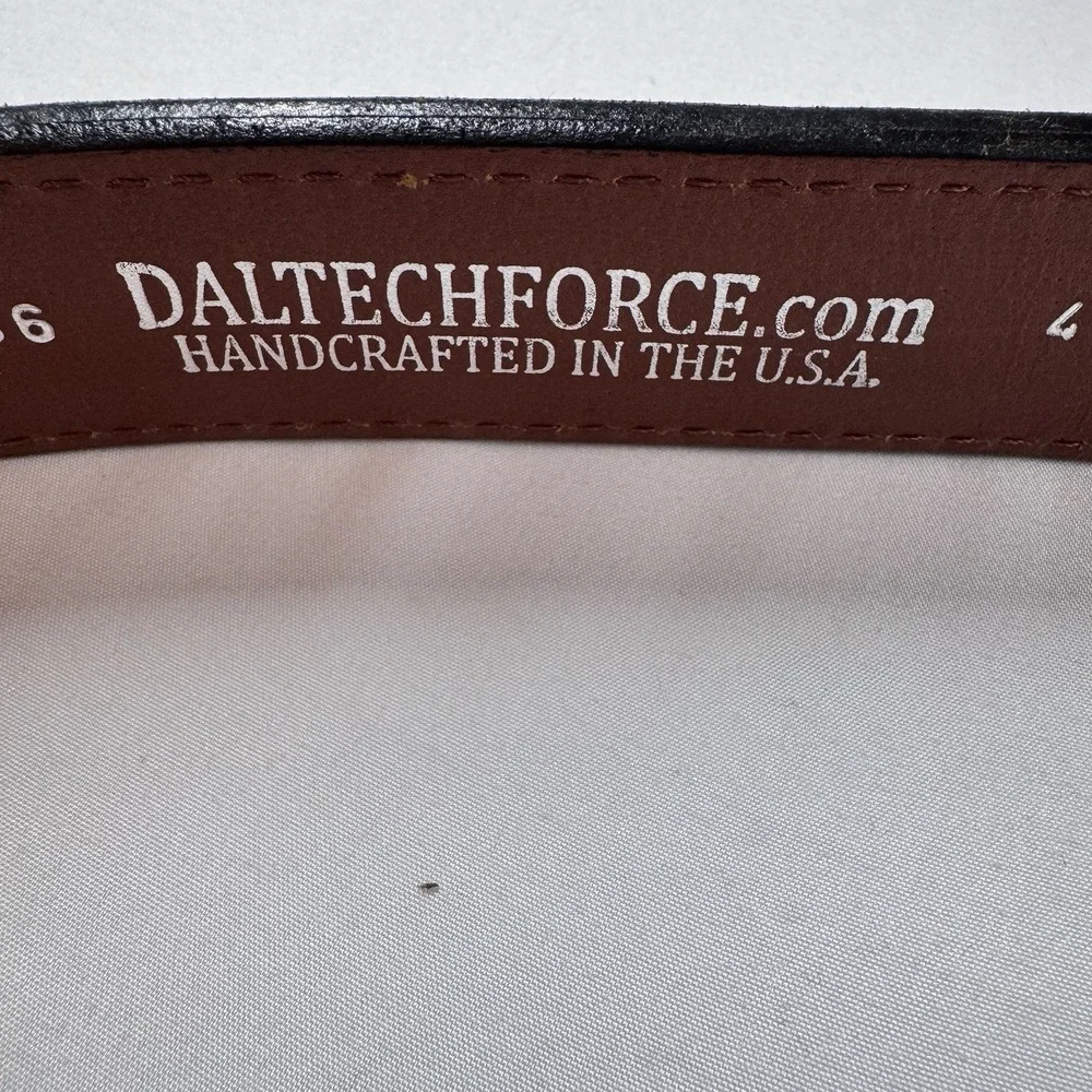 Daltech Force Thick Brown Full Grain Leather Gun Belt Sz 48 Handcrafted 46-52